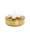 Vivience Hemispheric Shaped Diffuser With Flower, 'lily Of The Valley' Aroma In Gold