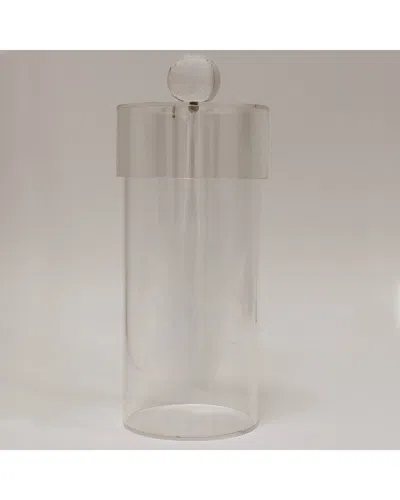 VIVIENCE VIVIENCE LARGE ACRYLIC CANISTER WITH BALL KNOB