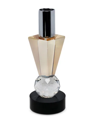 Vivience Multicolored Crystal Candle Holder In Black
