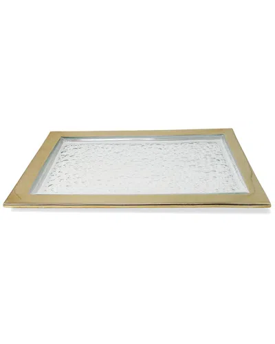 Vivience Oblong Tray In Gold