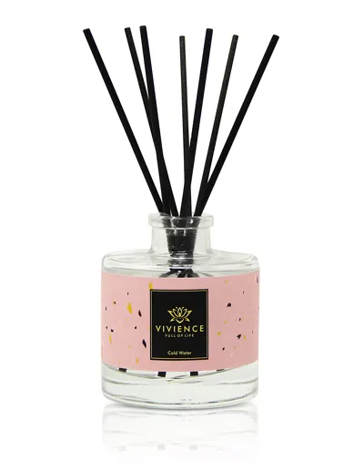 Vivience Pink Decorative Reed Diffuser, "cold Water" Scent