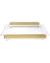 Vivience Rectangular Tray With Handles & Sides On Ball Legs