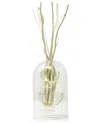 Vivience Clear Reed Diffuser With White Circular Inlay, "cold Water" Scent