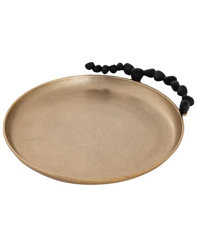 Vivience Round Tray In Gold