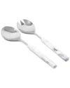 Vivience Salad Server Set With Handle In White