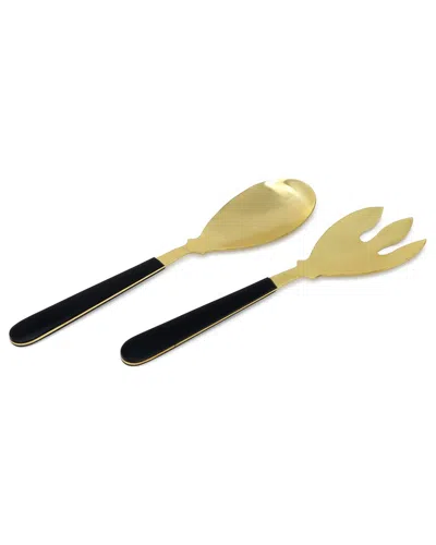 Vivience Salad Servers In Gold