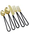 Vivience Service For 4 - 20pc Flatware Set In Black