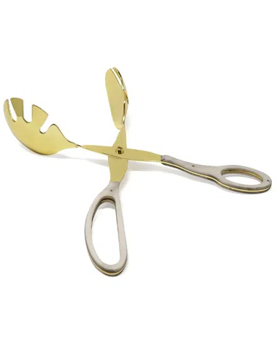 Vivience Serving Scissors Tongs Stainless Steel In Gold