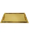 Vivience Serving Tray With Handles - Small In Gold