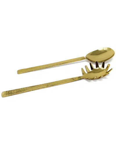 Vivience Set Of 2 Pasta Servers In Gold