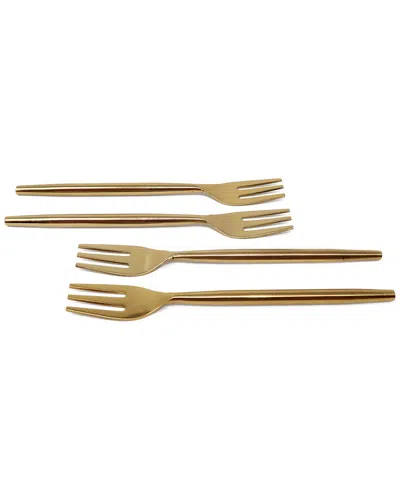 VIVIENCE VIVIENCE SET OF 4 CLASSIC DESSERT SPOONS/FORKS