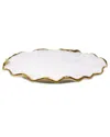 Vivience Set Of 4 Hammered Dinner Plates In White