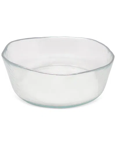Vivience Set Of 4 Organically Shaped Soup Bowls With Trim Detail In Transparent