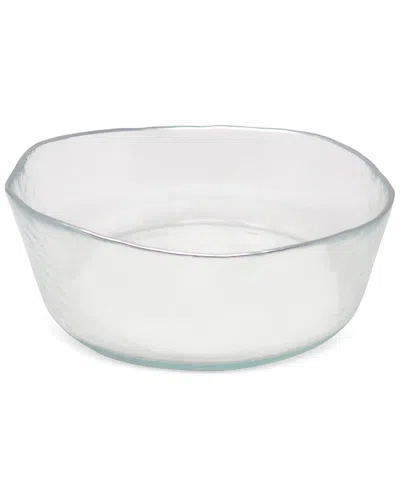 Vivience Set Of 4 Organically Shaped Soup Bowls With Trim Detail In Blue