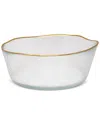Vivience Set Of 4 Organically Shaped Soup Bowls With Trim Detail