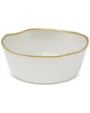 Vivience Set Of 4 Organically Shaped Soup Bowls With Trim Detail
