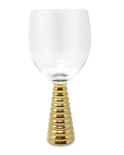 Vivience Set Of 6 Design Stemmed Water Glasses In Gold