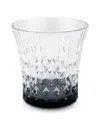Vivience Set Of 6 Diamond Double Old Fashioned Glasses With Shade On The Bottom In Gray