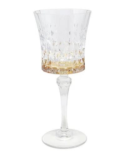 Vivience Set Of 6 Diamond Water Glasses With Shade On The Bottom In Transparent