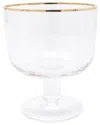 Vivience Set Of 6 Footed Dessert Bowls With Rim Detail
