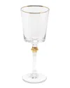 Vivience Set Of 6 Glasses With Rim & On Stem In Gold