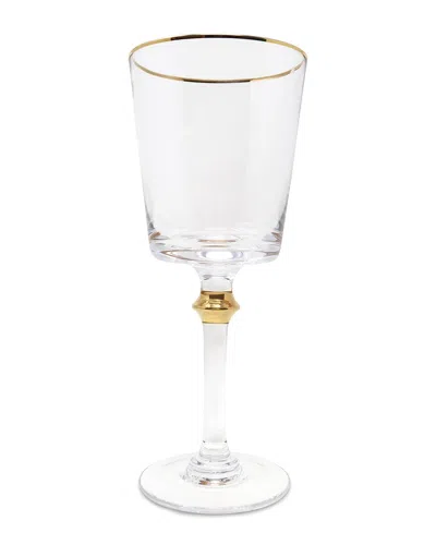 Vivience Set Of 6 Glasses With Rim & On Stem In Gold