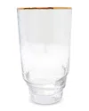 Vivience Set Of 6 Highball Glasses With Shaped Bottom