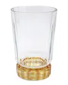 Vivience Set Of 6 Linear Smooth Highball Glasses With Shade On The Bottom In Transparent