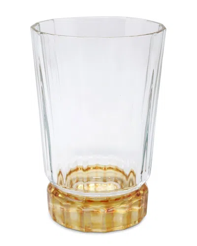 Vivience Set Of 6 Linear Smooth Highball Glasses With Shade On The Bottom