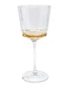 Vivience Set Of 6 Linear Smooth Water Glasses With Shade On The Bottom