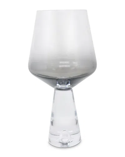 Vivience Set Of 6 Ombra Wine Glasses In Transparent