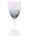 Vivience Set Of 6 Optic Wine Glasses In Blue