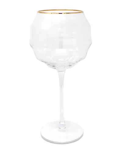 Vivience Set Of 6 Rippled Wine Glasses In Transparent