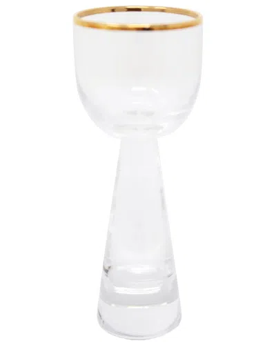 Vivience Set Of 6 Shot Glasses With Rim In White