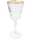 Vivience Set Of 6 Water Glasses With Block Design & Foot Detail