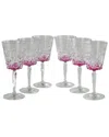 Vivience Set Of 6 Water Glasses With Bottom Detail