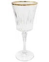 Vivience Set Of 6 Water Glasses With Linear Design & Rim Detail