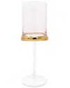 Vivience Set Of 6 Water Glasses With Ring & Stem