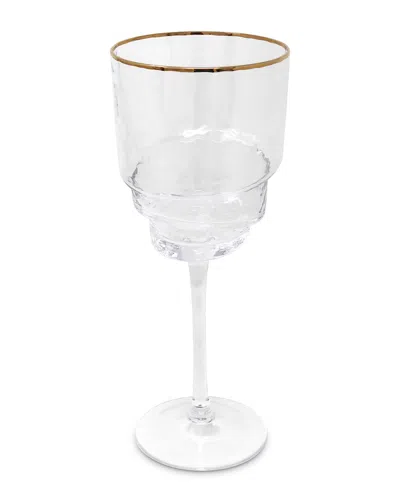 Vivience Set Of 6 Water Glasses With Shaped Bottom In Transparent
