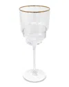 Vivience Set Of 6 Wine Glasses With Design On Bottom