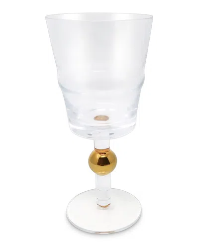 Vivience Set Of 6 Wine Glasses With Ball On Stem In Transparent