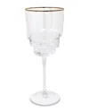Vivience Set Of 6 Wine Glasses With Design On Bottom