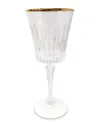 Vivience Set Of 6 Water Glasses With Linear Design & Rim Detail In Transparent