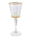 Vivience Set Of 6 Water Glasses With Bottom & Rim Detail In Transparent