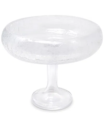 Vivience Simple Footed Bowl With Cracked Design