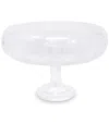 Vivience Simple Footed Bowl With Cracked Design In White