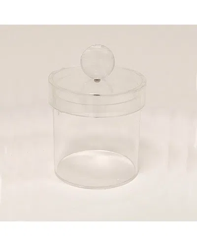 Vivience Small Acrylic Canister With Ball Knob In Transparent