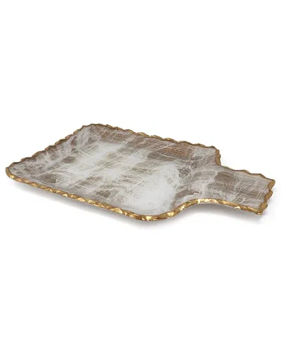 Vivience Small Brushed Tray In Multi