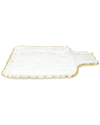 Vivience Small Glass Tray In White