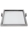 Vivience Square Mirror Tray In Gray